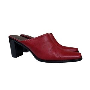 Worthington Meredith Red Leather Mule Size 9